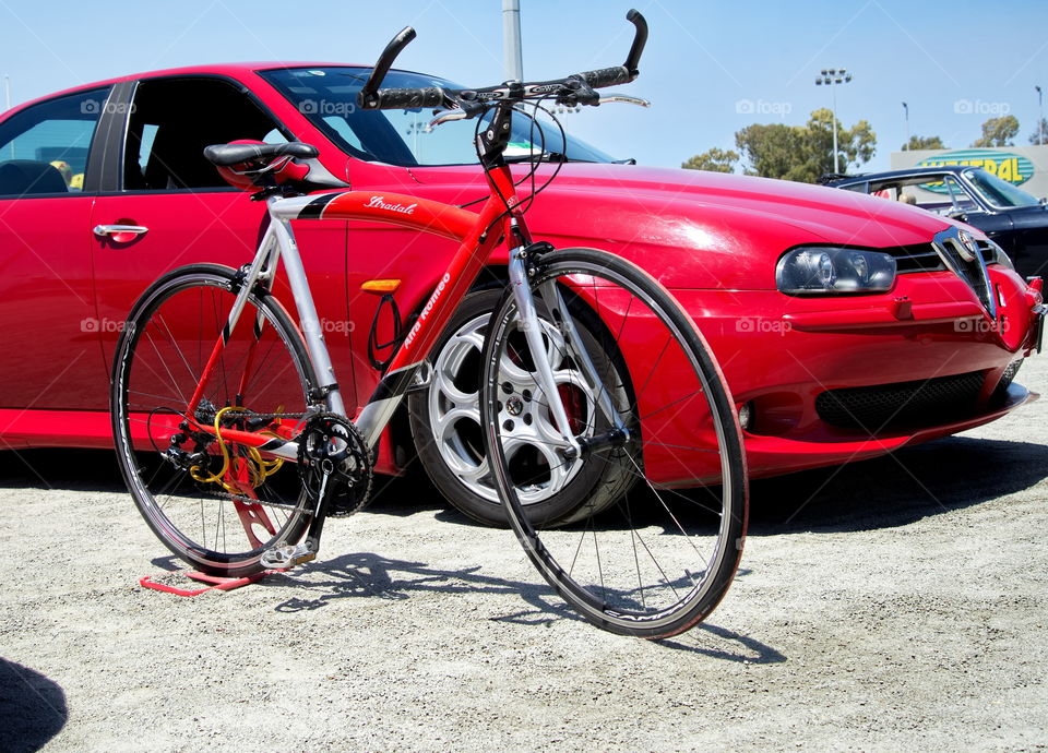 Bicycle made by Alfa Romeo at a show in Perth Australia