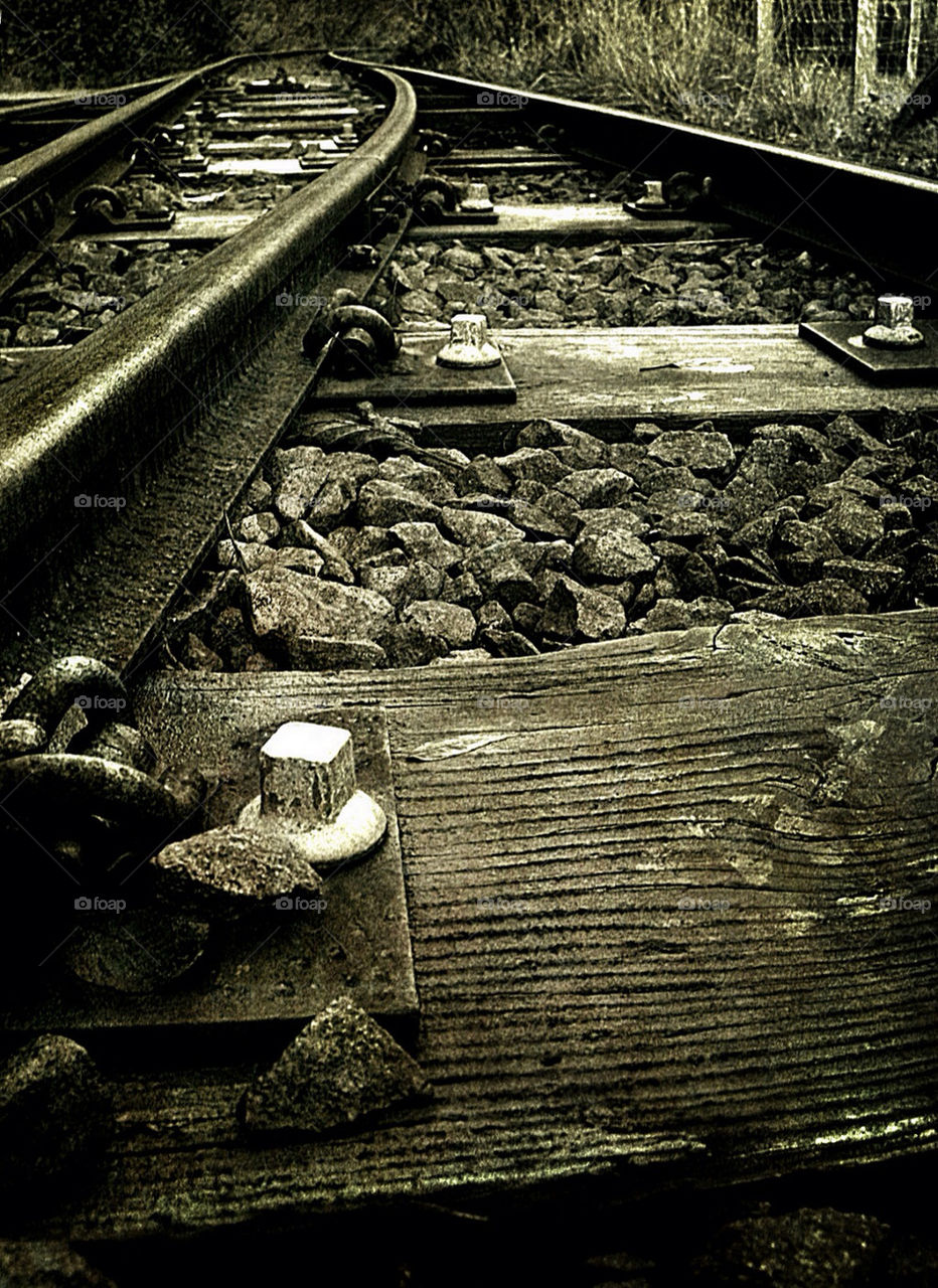 train railway old tracks by xdavie