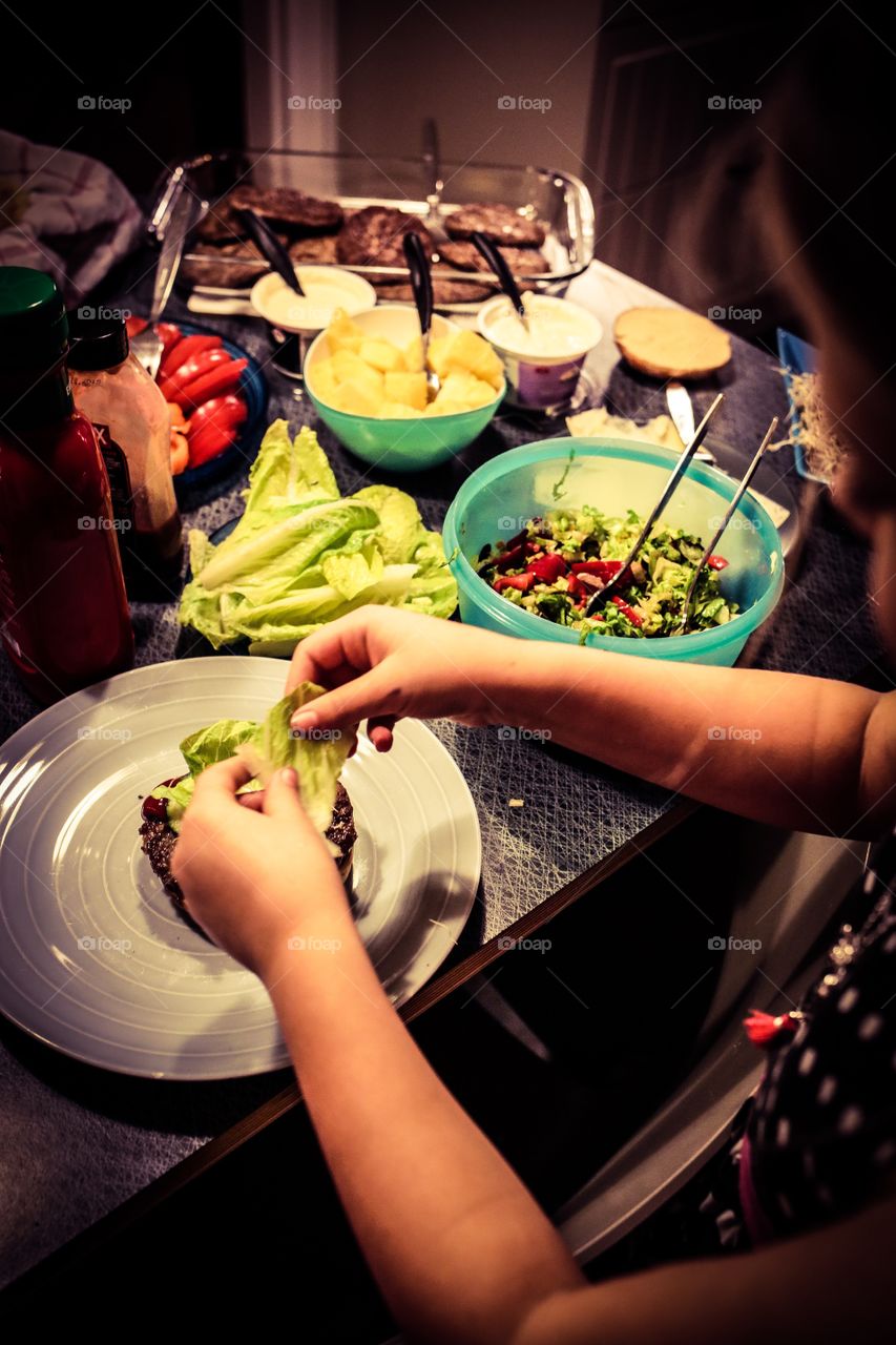 Food. Preparing the dinner