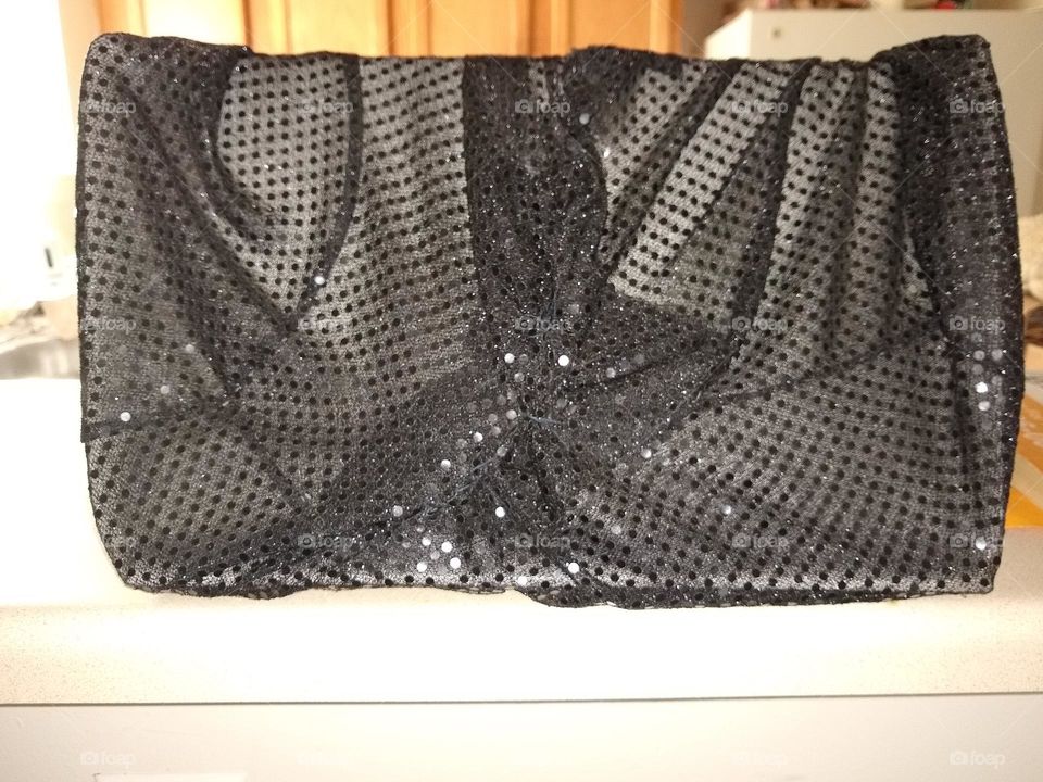 Black sequined handmade art piece made by me