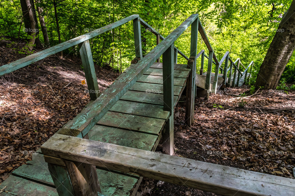 Staircases in an outdoor park