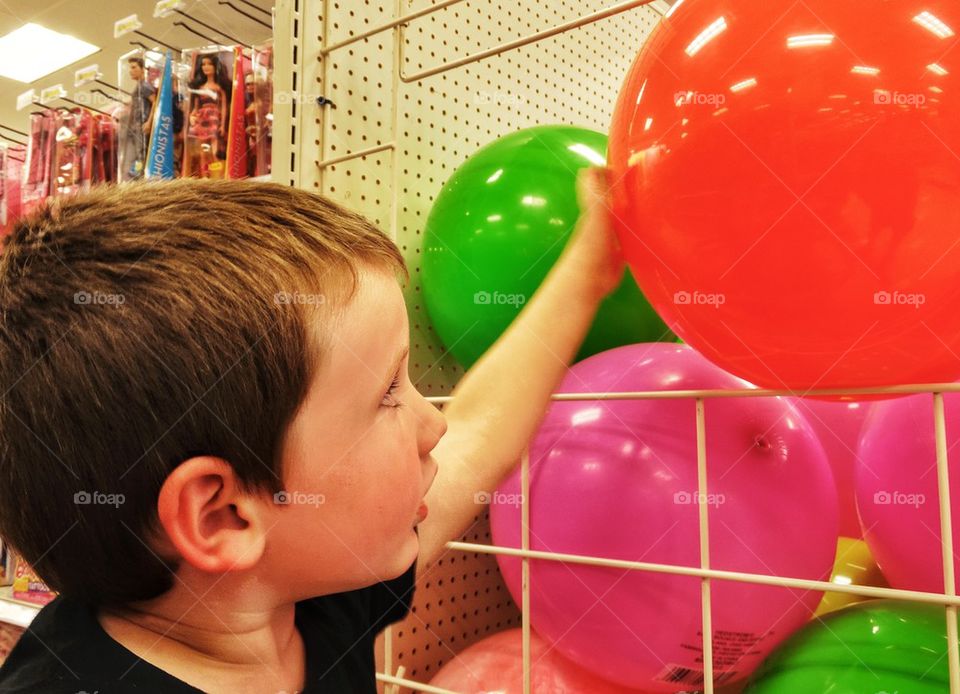 Young Boy With Balloons