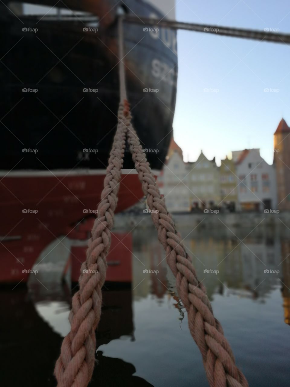 Ship in the old town