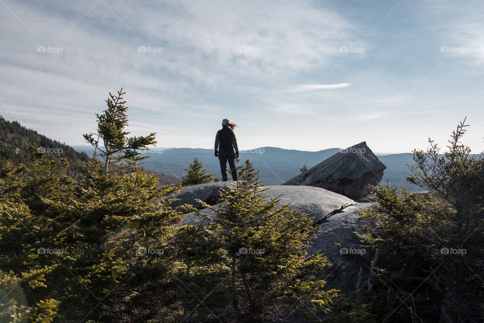 hiking views on a windy day