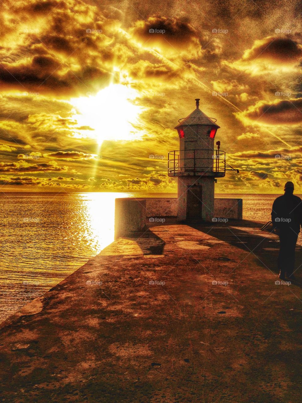 Sunset on the pier