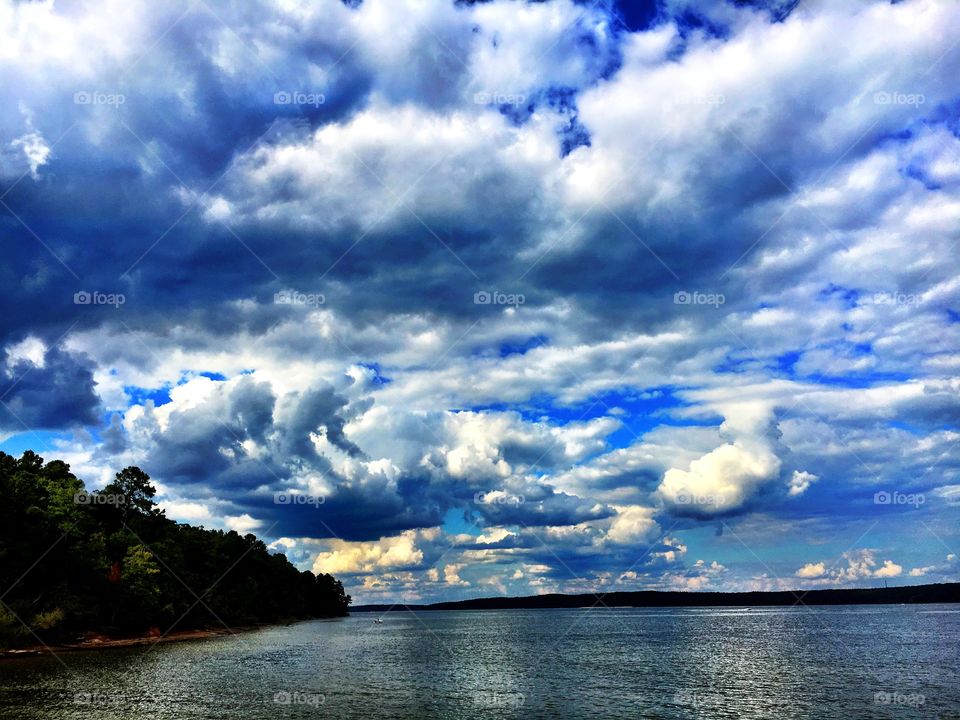 Lake life clouds beauty