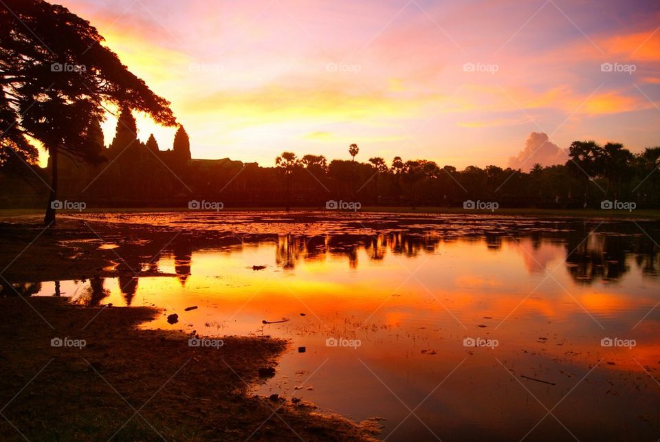 Angkor Wat at sunset