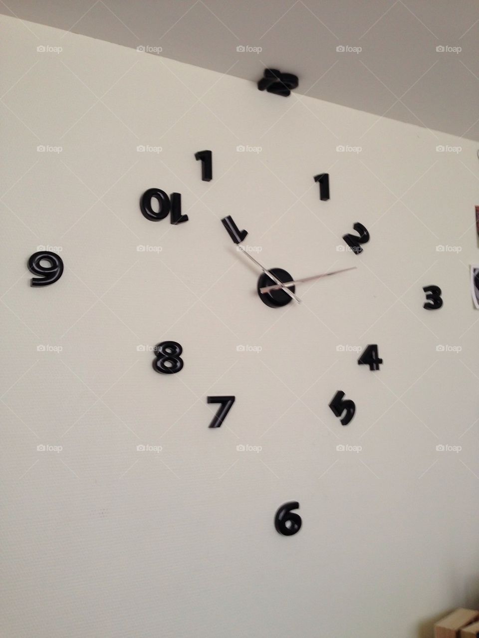 Wall clock Mega numbers 
