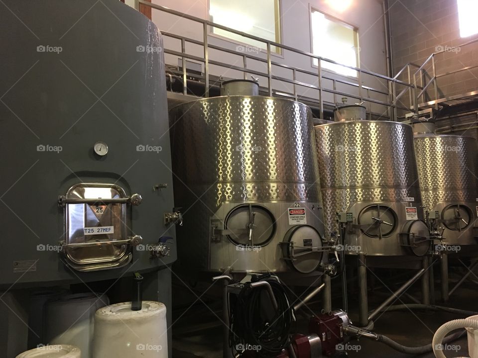 Stainless still and concrete barrel 