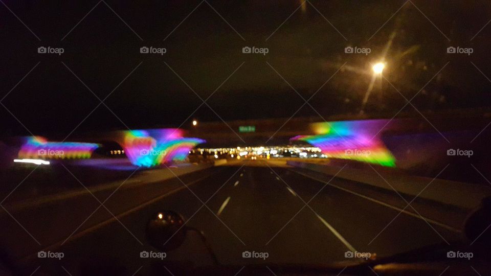 colorful night in Albuquerque