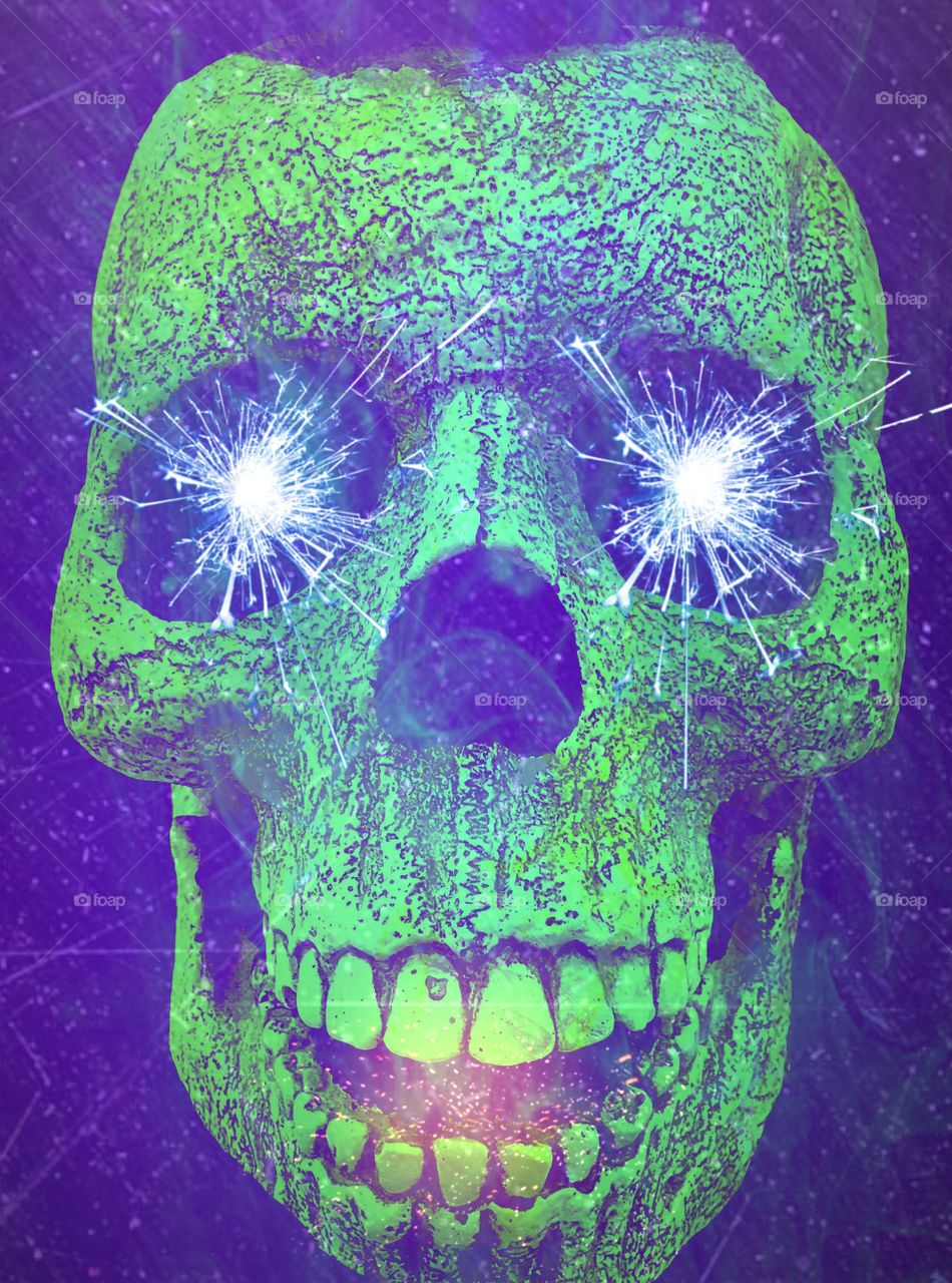 Green skull