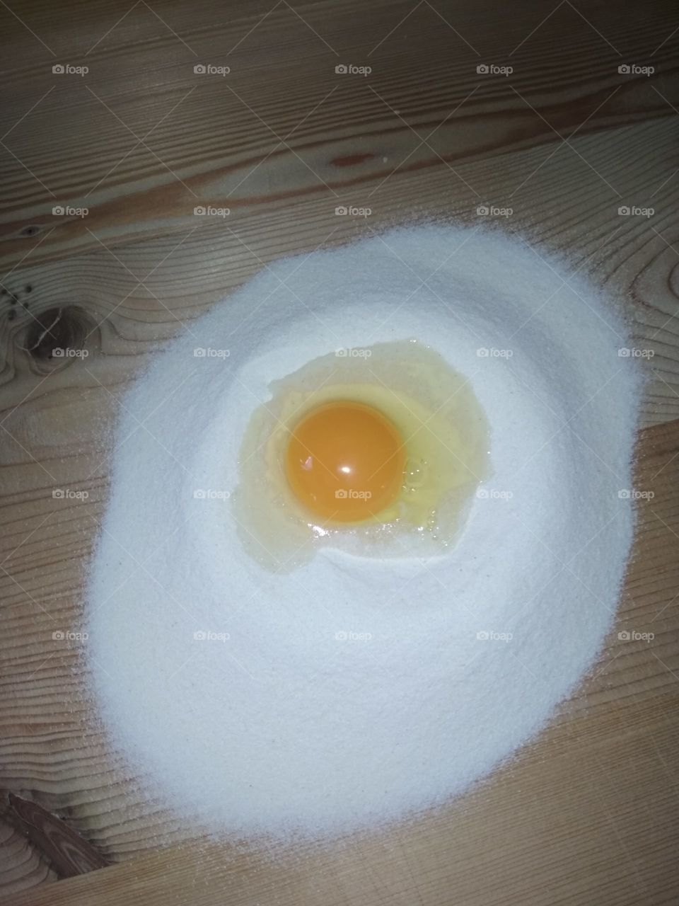 Flour and egg