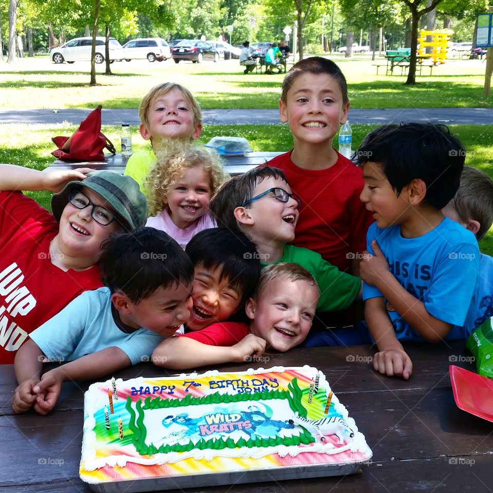 Birthday Crowd. Laughter and fun from the Birthday crowd