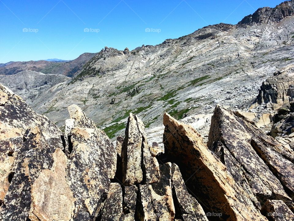 Jagged granite ridge, 9000ft, Desolation Wilderness, CA