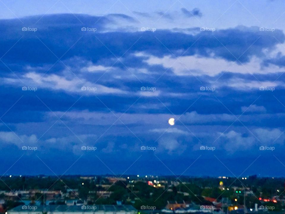 Moon in the clouds