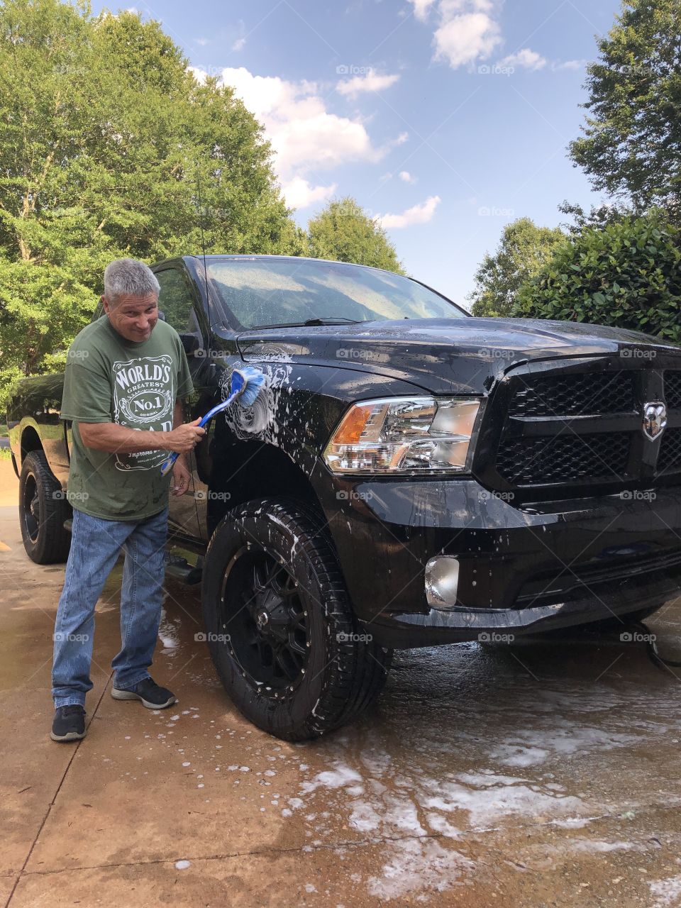 Worlds Best Dad on Father’s Day shot today June 16th 2019 washing his pride and joy aka The Beast.  My mom gave this to him a couple of years ago for their anniversary. I have the best parents!  Happy Father’s Day out there to all dads.