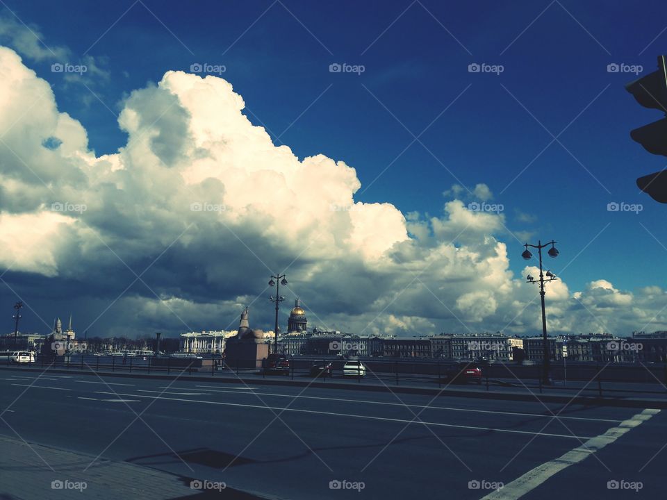 nature wild clouds sky blue white weather storm heaven view