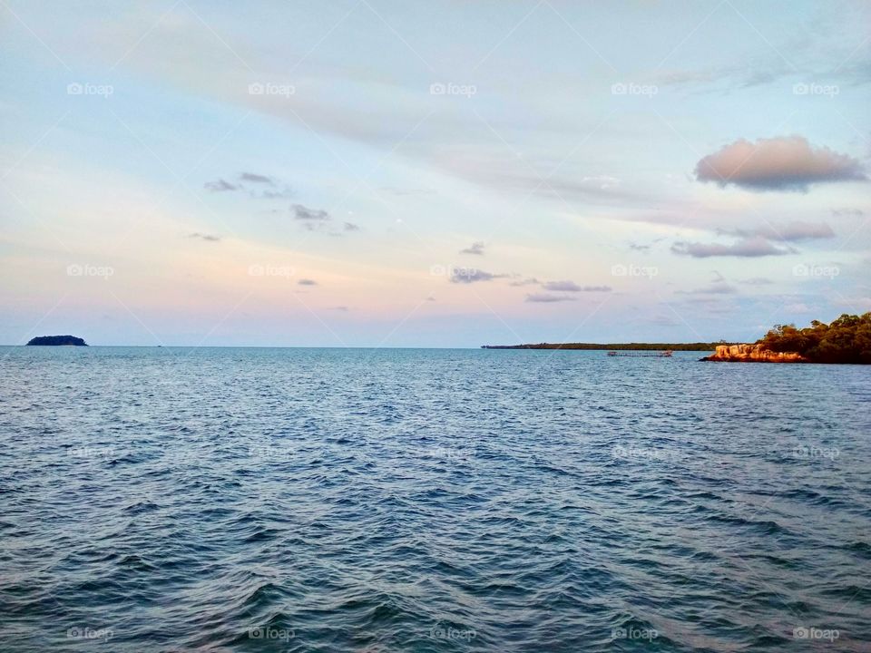 Coastline against the sky