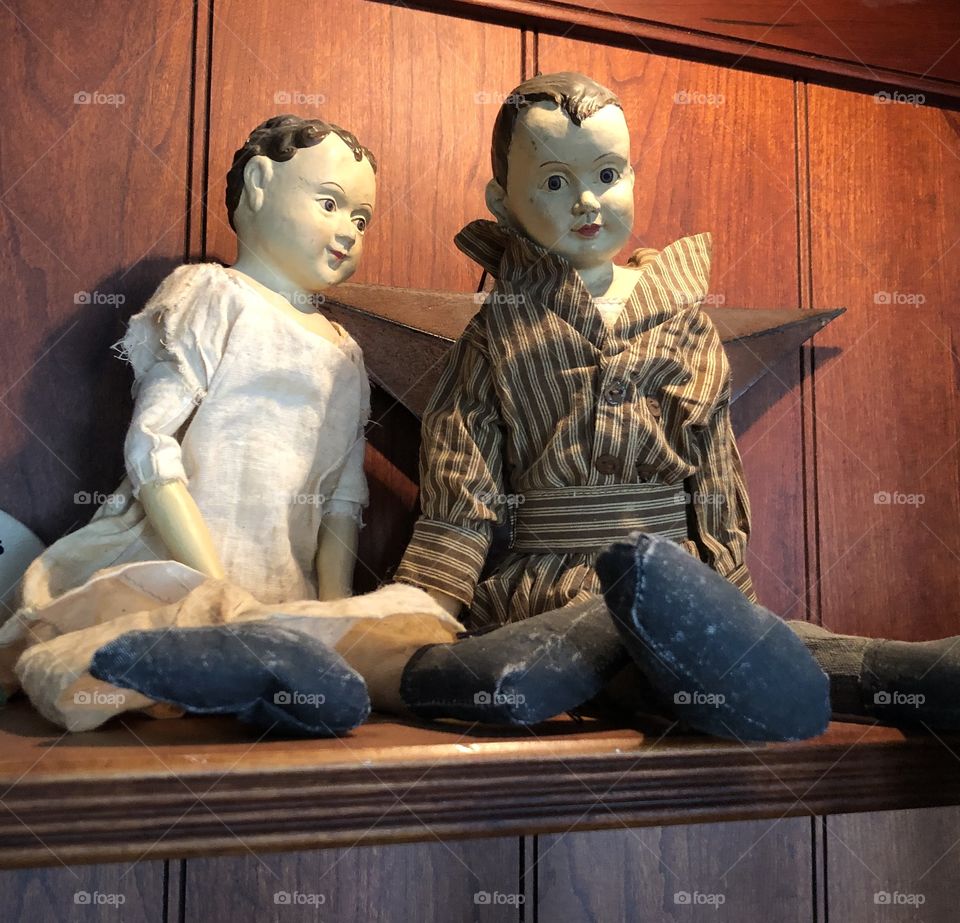 Creepy folk art dolls 