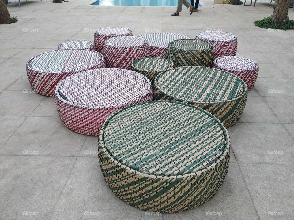 A comfortable seating arrangement outside a swimming pool in Mumbai India 2018
