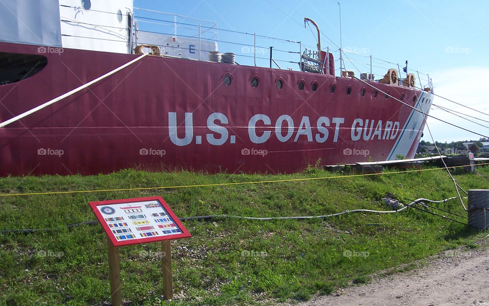 Ice Breaker. U.S. Coast Guard boat used for breaking ice on the Great Lakes. 