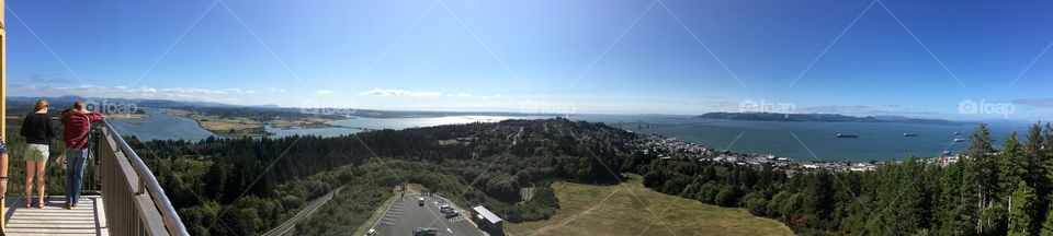 End of the Lewis & Clark Trail Overlook view, Astoria, WA