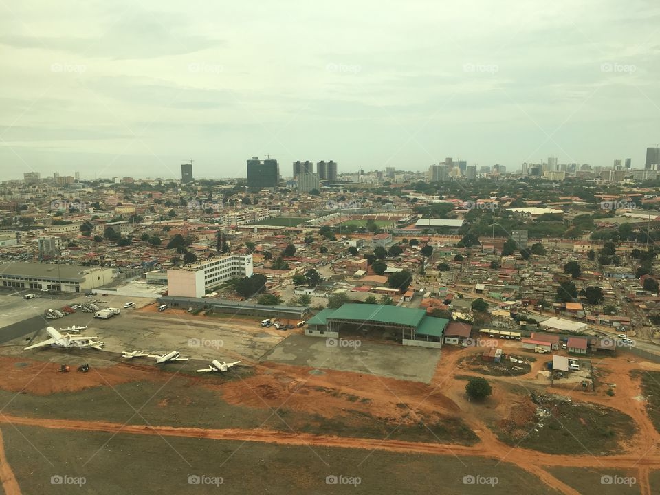 Vista aérea da minha da minha cidade São Paulo de Luanda...