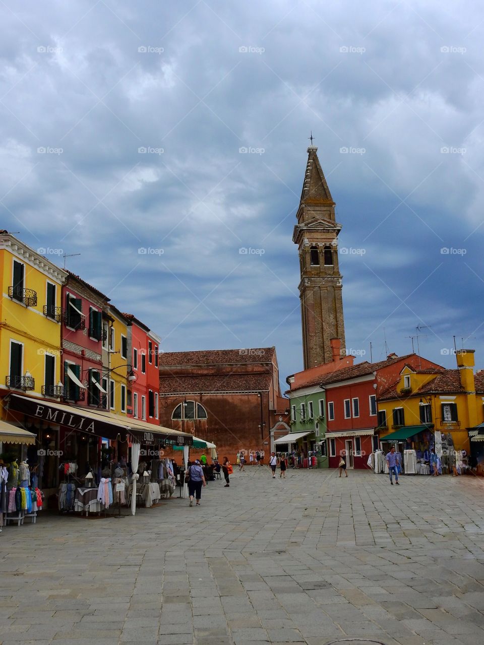 Leaning tower Burano Italy