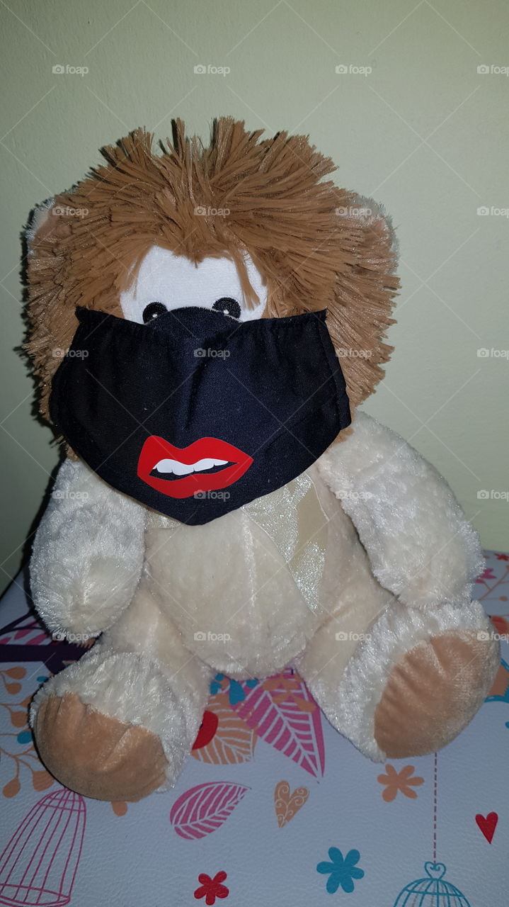 Toy mask on anti covid 19