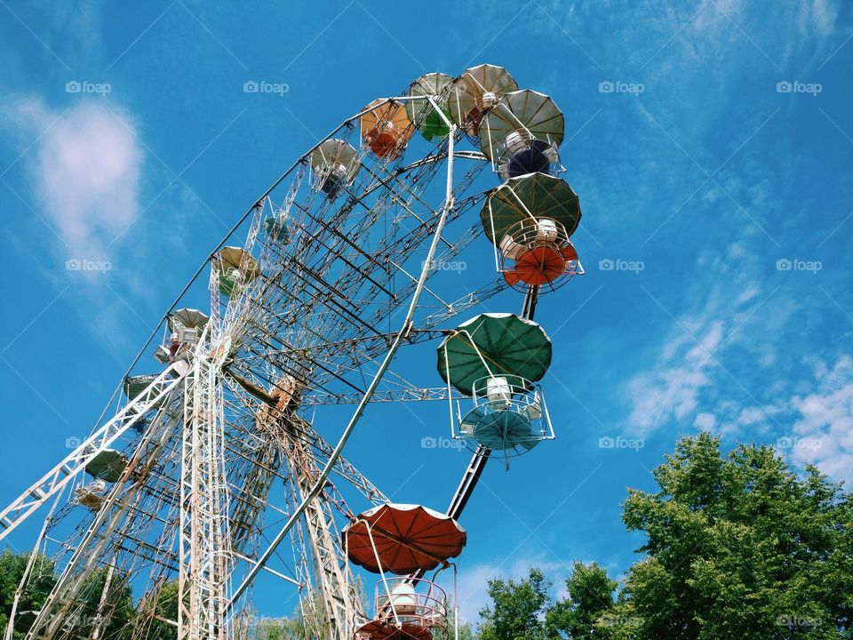 Soviet abandoned amusement park colourful