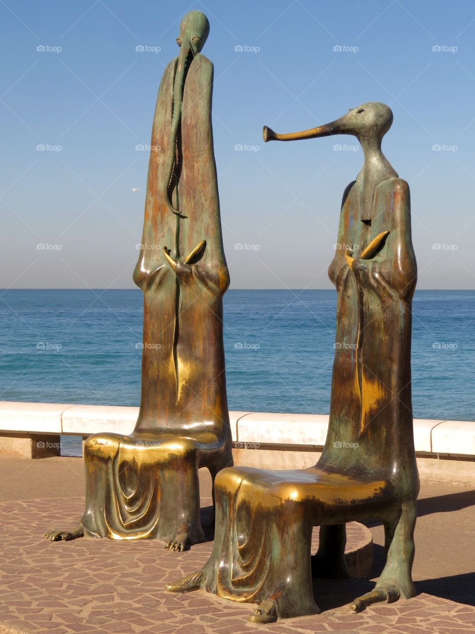 Chairs along the Malecon in Puerto Vallarta