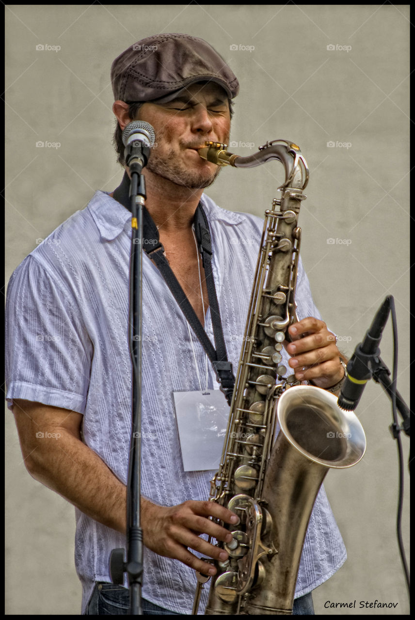 sax man. music in the park