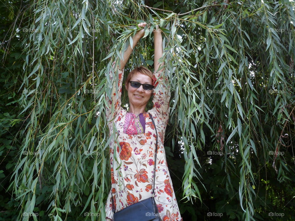 beautiful girl near the tree. beautiful girl near the tree