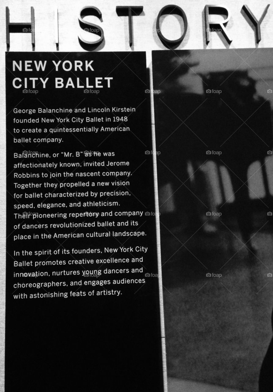 Lincoln center. At the Ballet