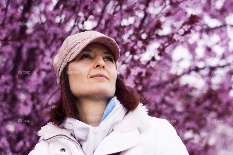 woman enjoying spring