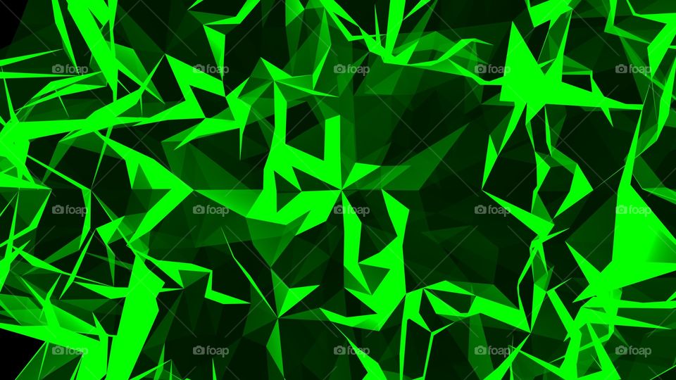 green shapes
