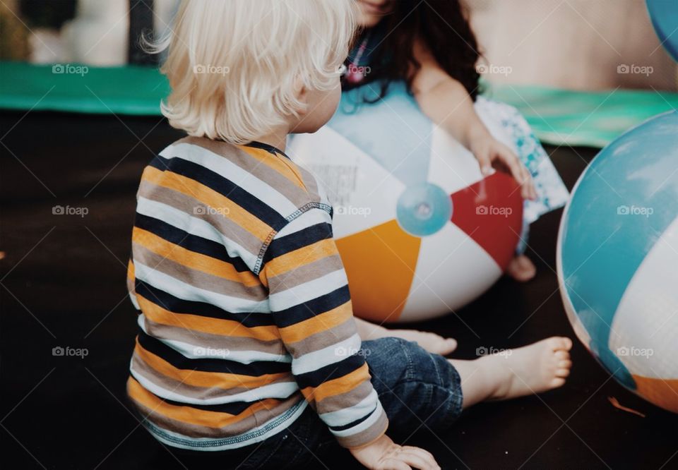 Playing on Trampoline