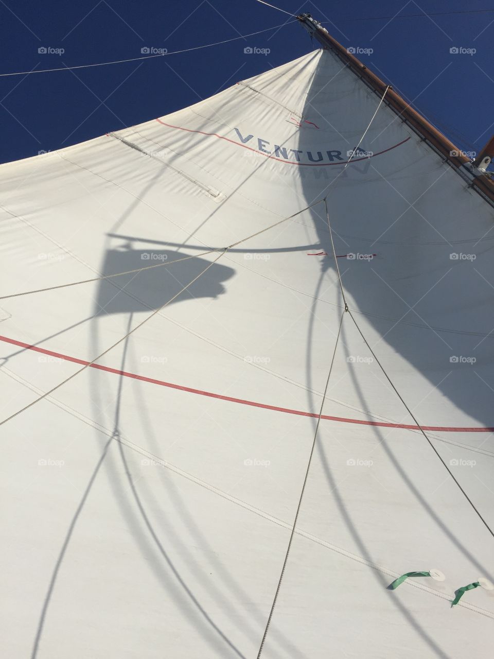 Accented summer shadows on this exclusive boat sail 
