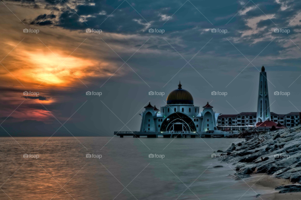 malacca sunset sea asia by paulcowell