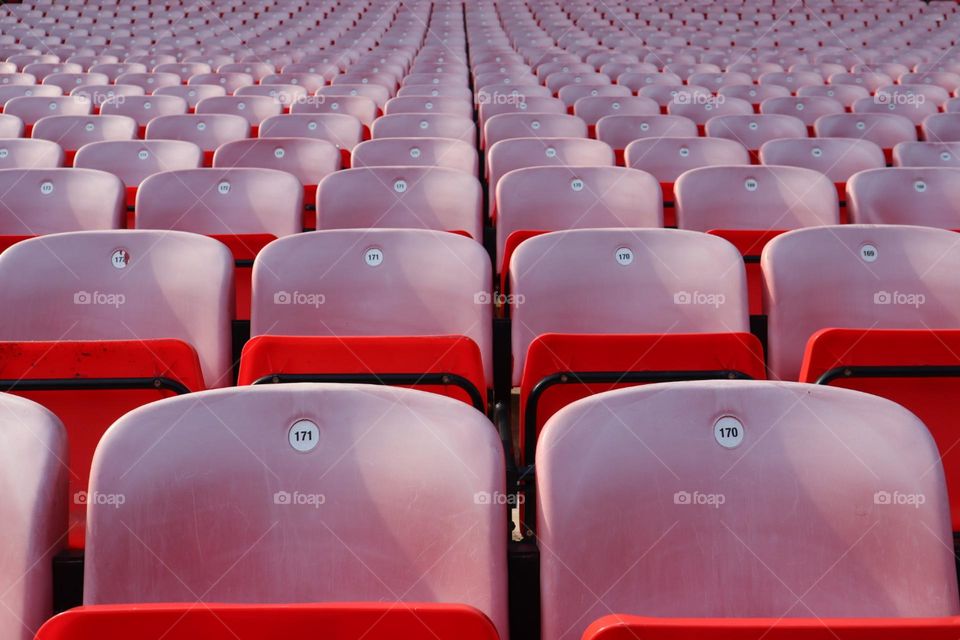 Seats at anfiled stadium