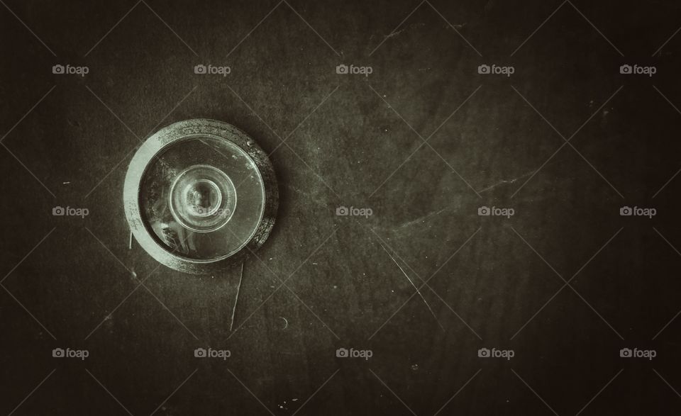 retro lens camera eye glass door