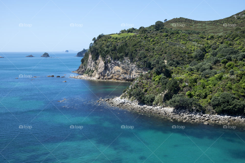 Scenic view of cliff in New zealand