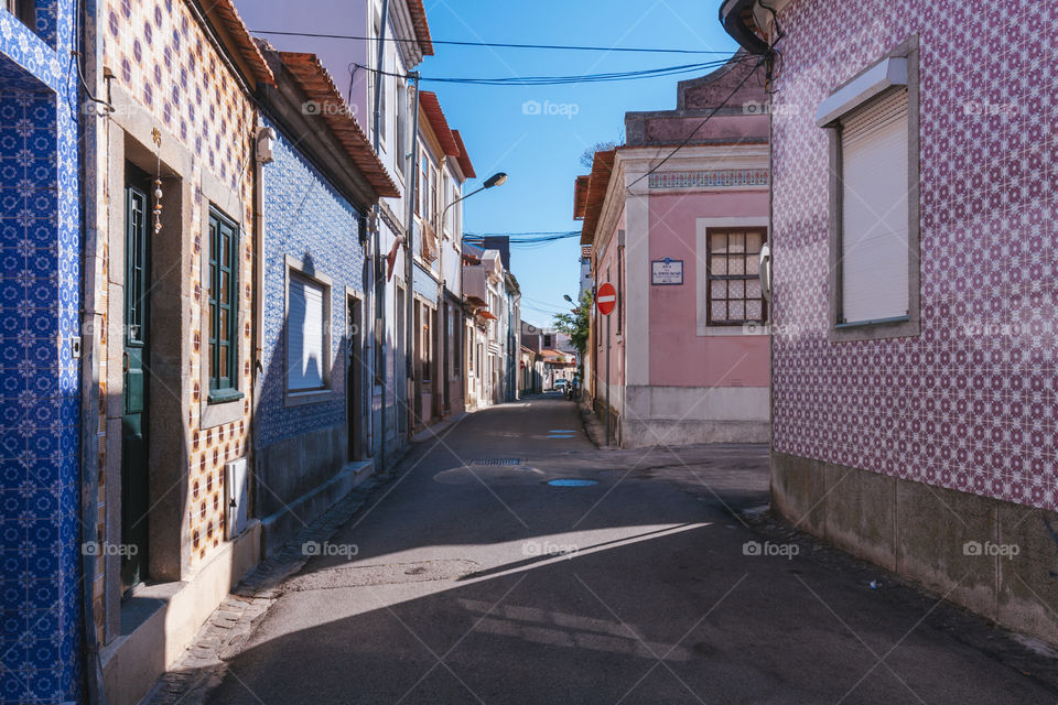 Lovely back streets of Aveiro in Portugal 