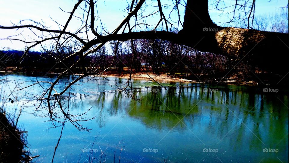 River along a hiking trail