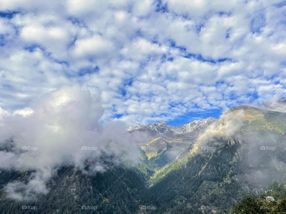 clouds scape on mountain