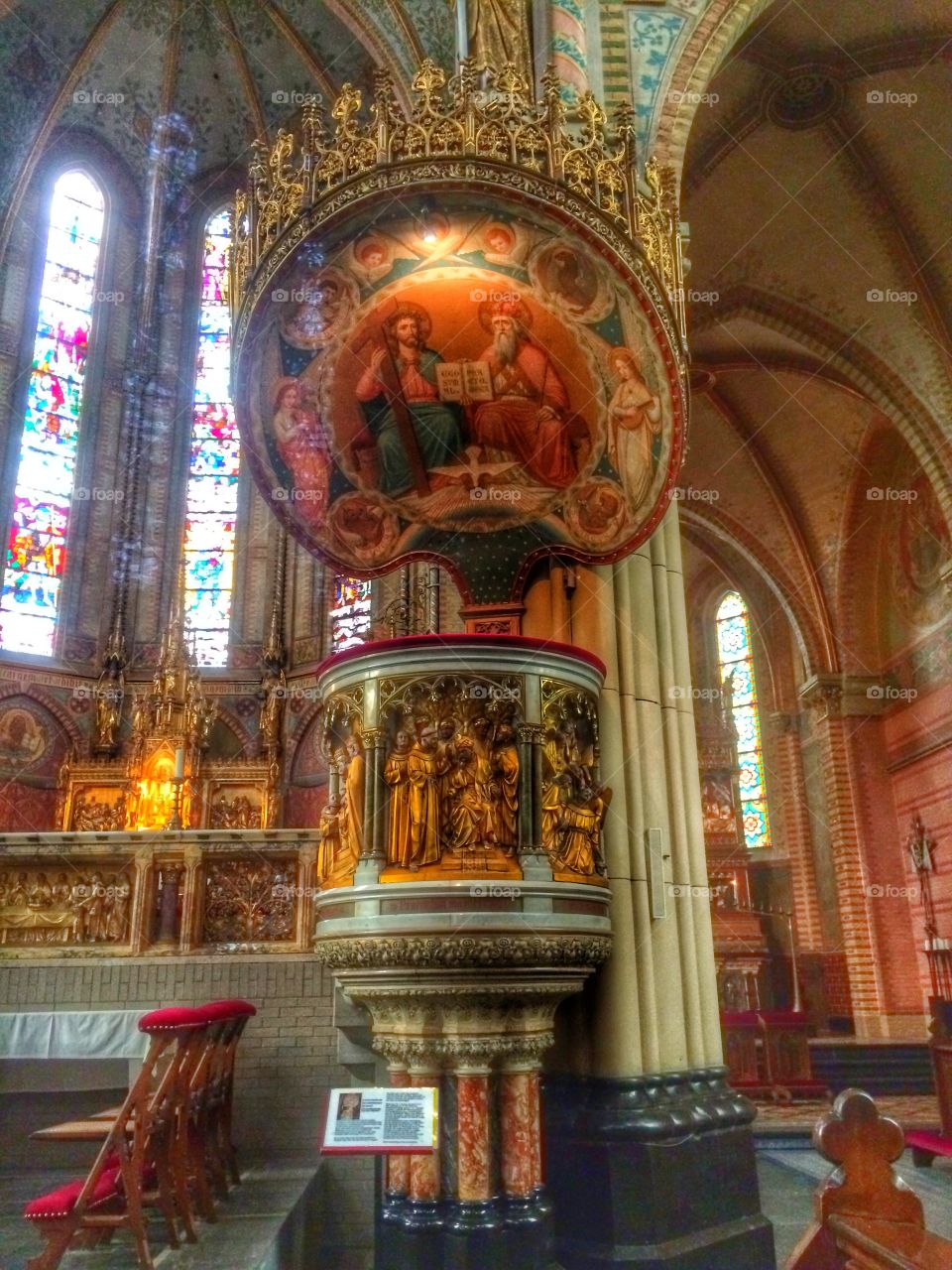 The pulpit. Old Catholic Church 