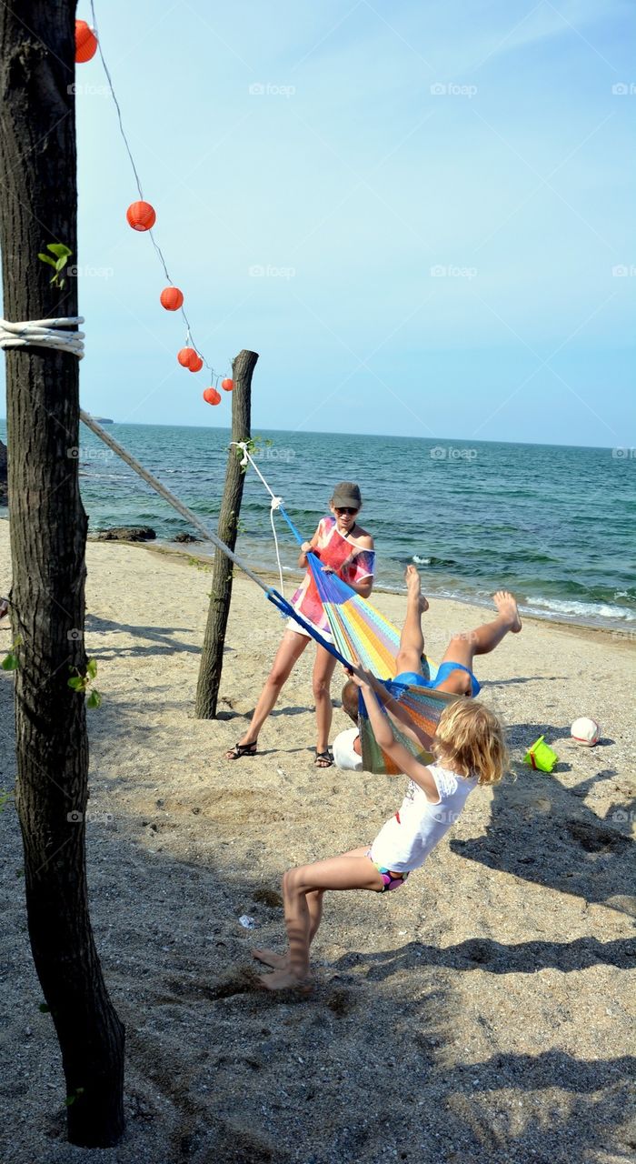 On the beach