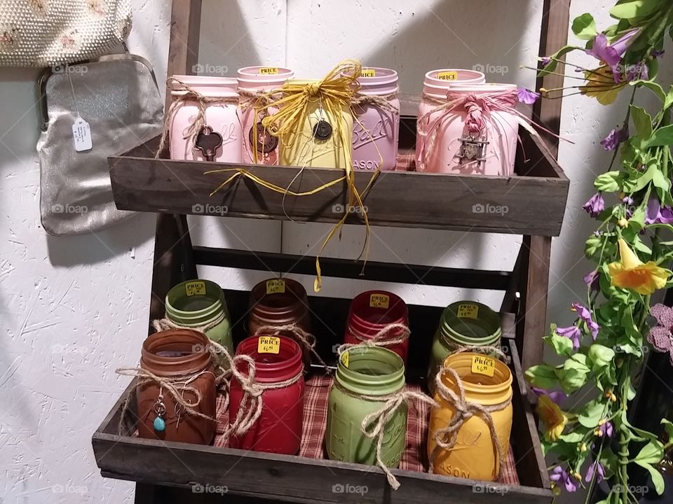 painted jars