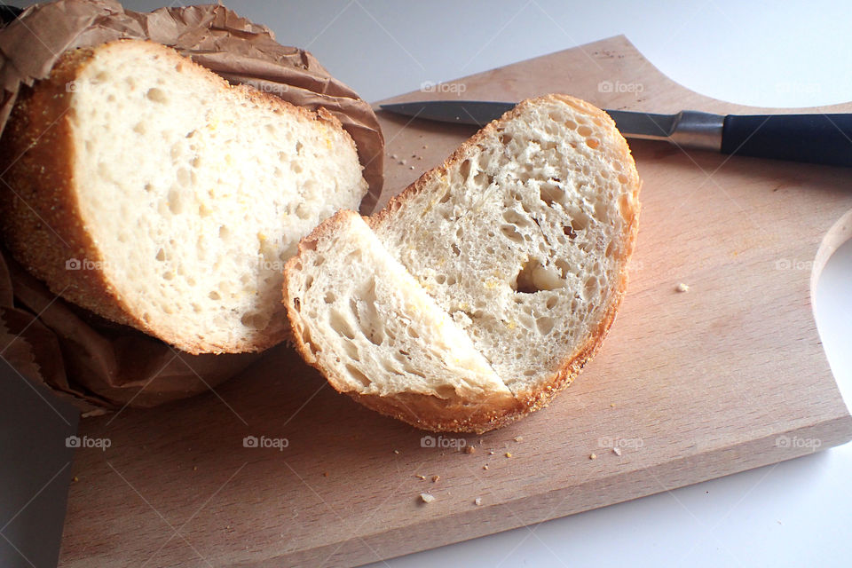 Fresh bread close up