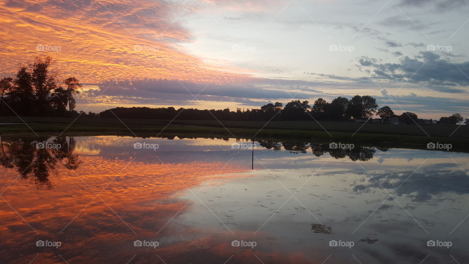 Sunset, Water, Dawn, No Person, Reflection